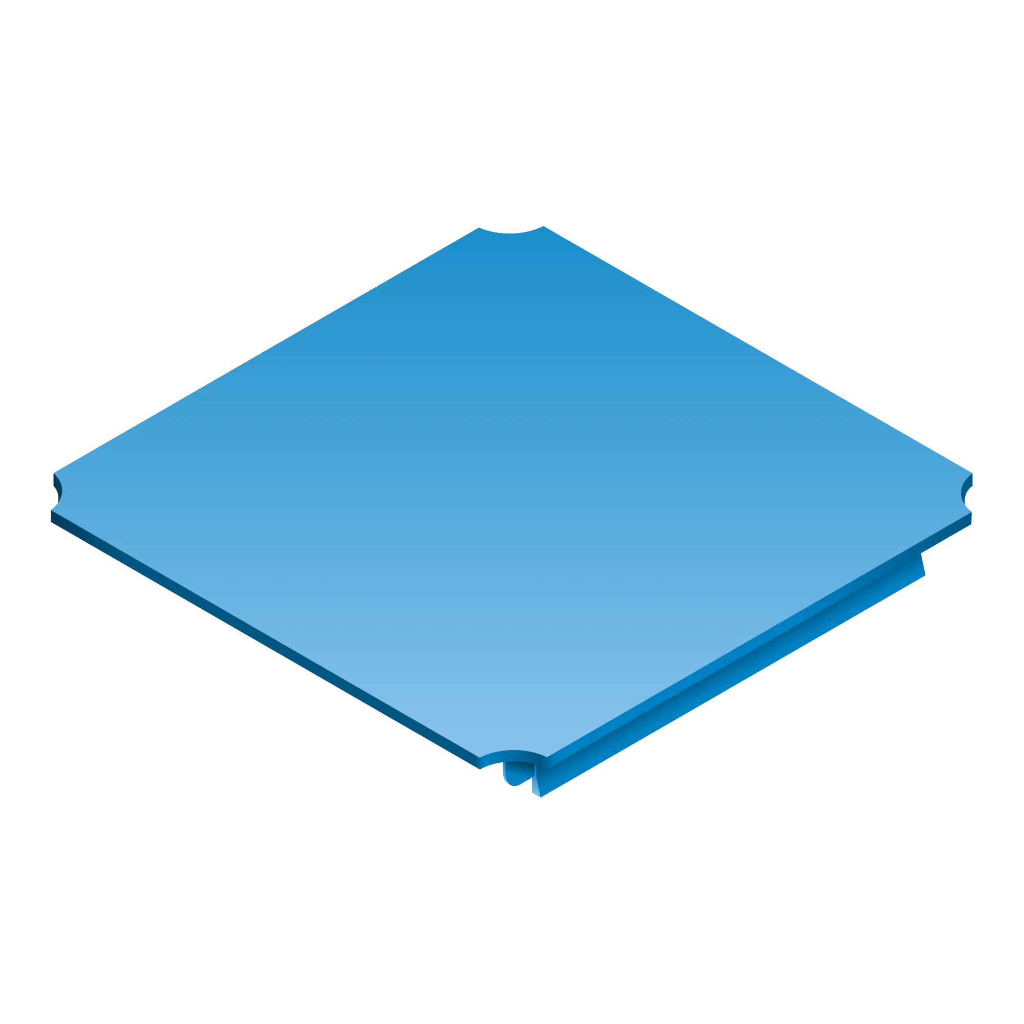 QUADRO Mini Platte 16 × 16 cm blau
